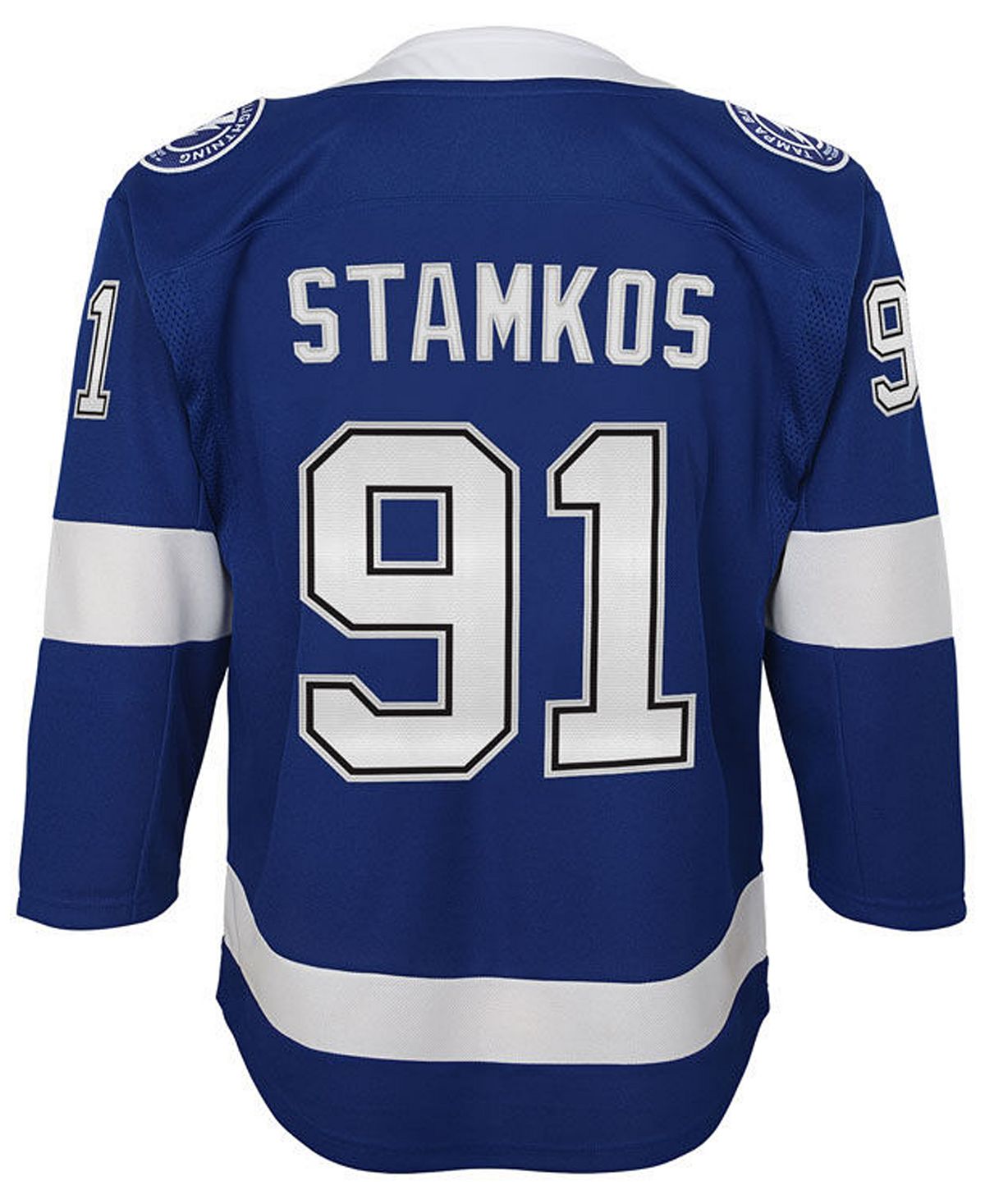 Аутентичная форма НХЛ Стивена Стэмкоса, футболка премьер-министра Тампа Бэй Лайтнинг, Big Boys (8–20) Outerstuff футболка тампа бэй лайтнинг