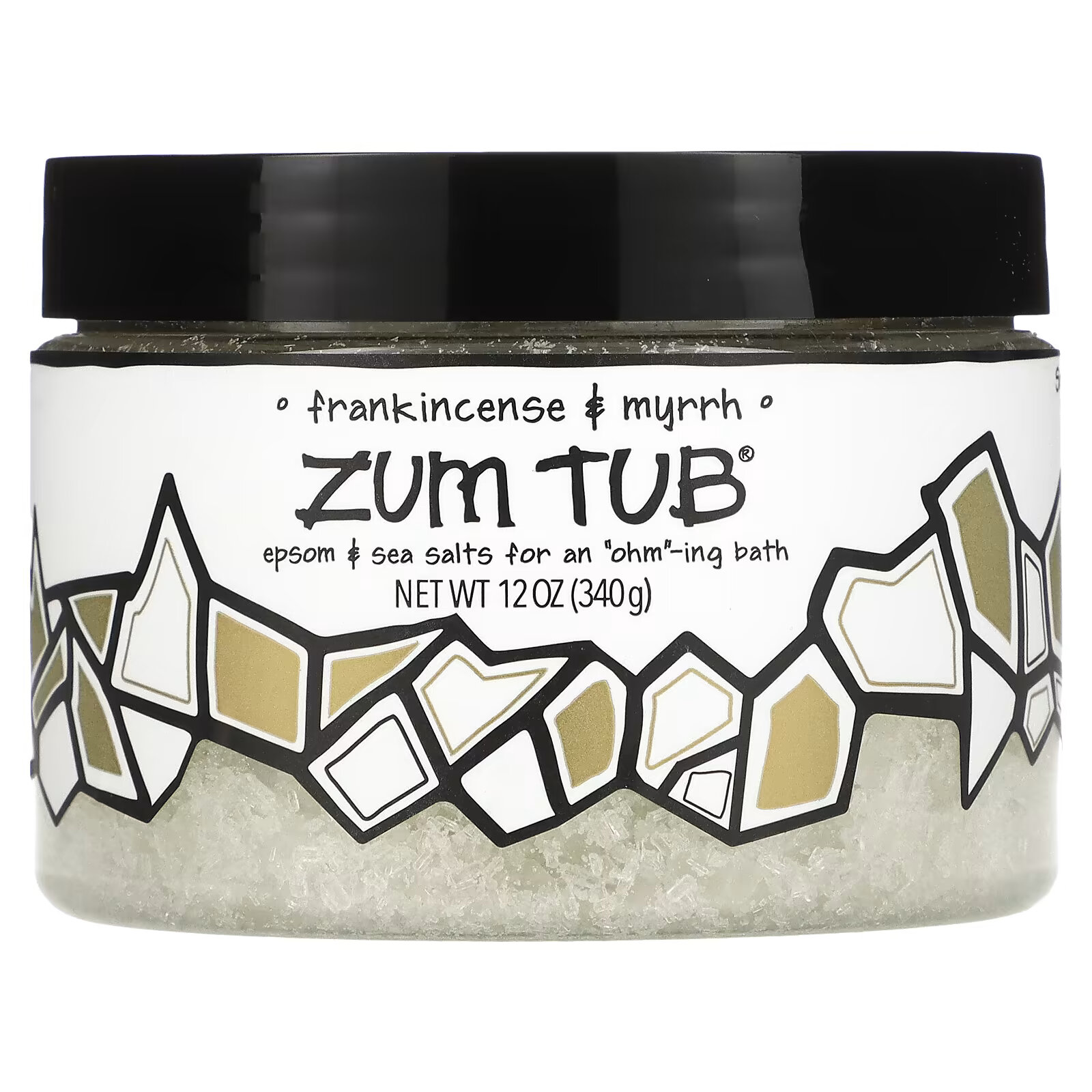ZUM, Zum Tub, морские соли с английской солью, ладан и мирра, 340 г (12 унций) zum glow соевая свеча ладан и мирра 198 г 7 унций