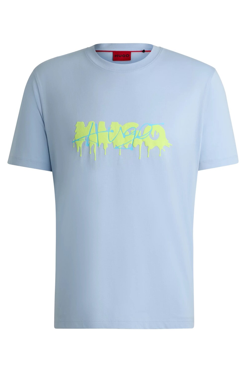 

Футболка Hugo Cotton-jersey With Double Logo, голубой, Синий