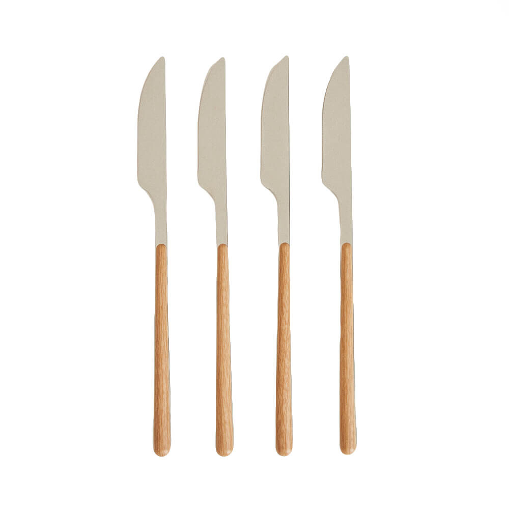 

Набор ножей Zara Home with Round Handle Detail, 4 предмета, коричневый