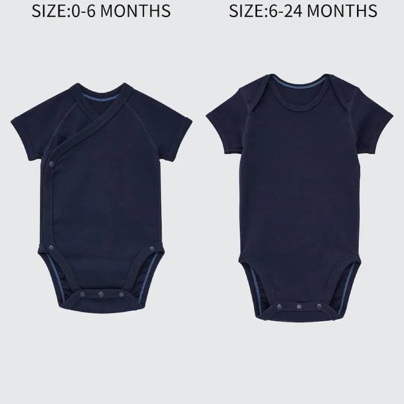 

Боди для новорожденных Uniqlo Newborn Short Sleeved, синий