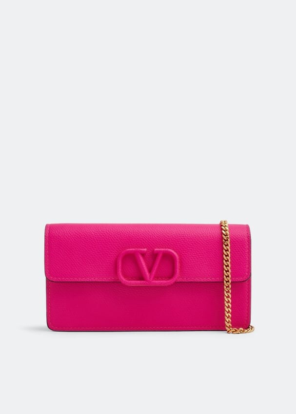 

Кошелек VALENTINO GARAVANI VLogo Signature chain wallet, розовый