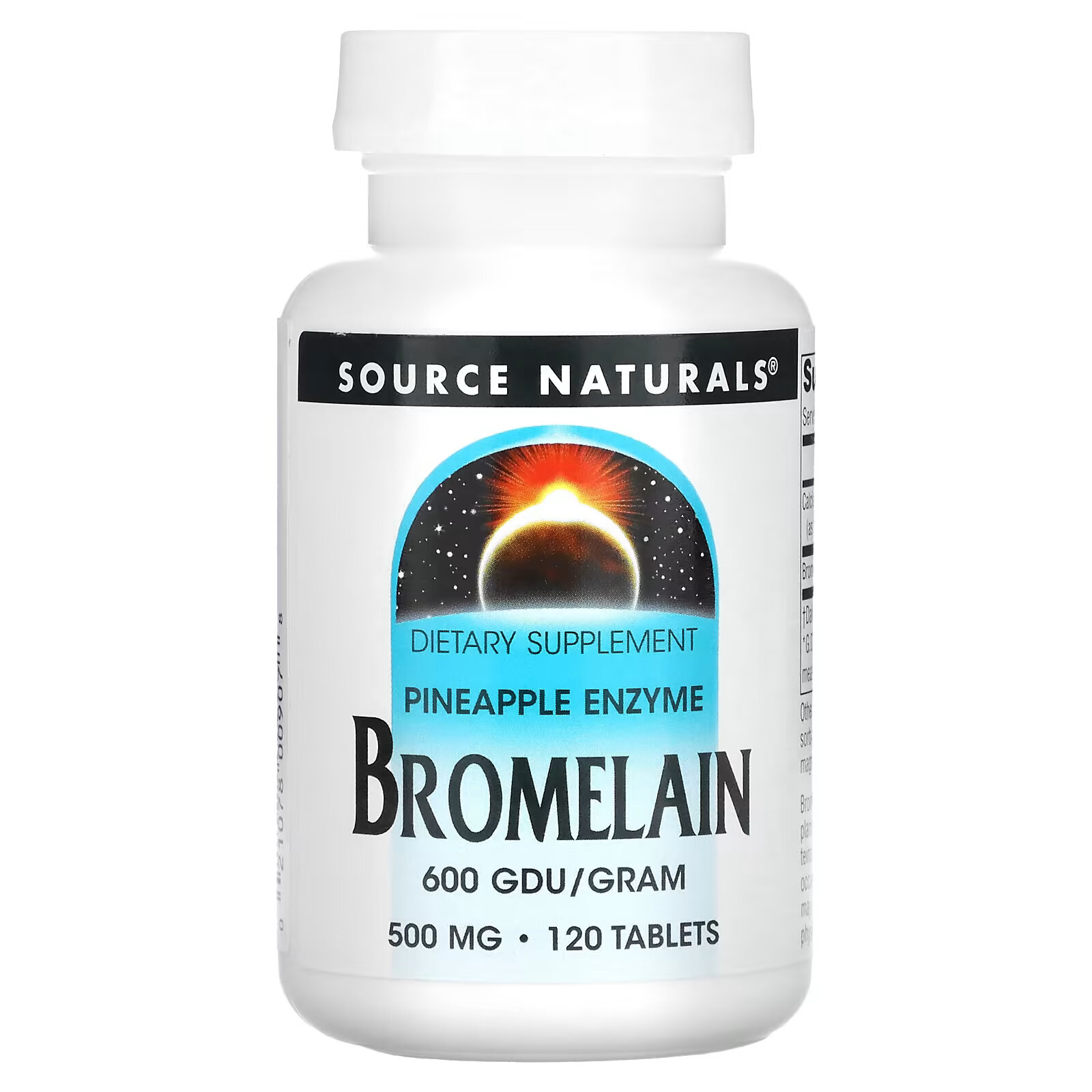 Source Naturals, бромелаин 600 GDU/г, 500 мг, 120 таблеток source naturals бромелаин 2000 гду г 500 мг 60 таблеток