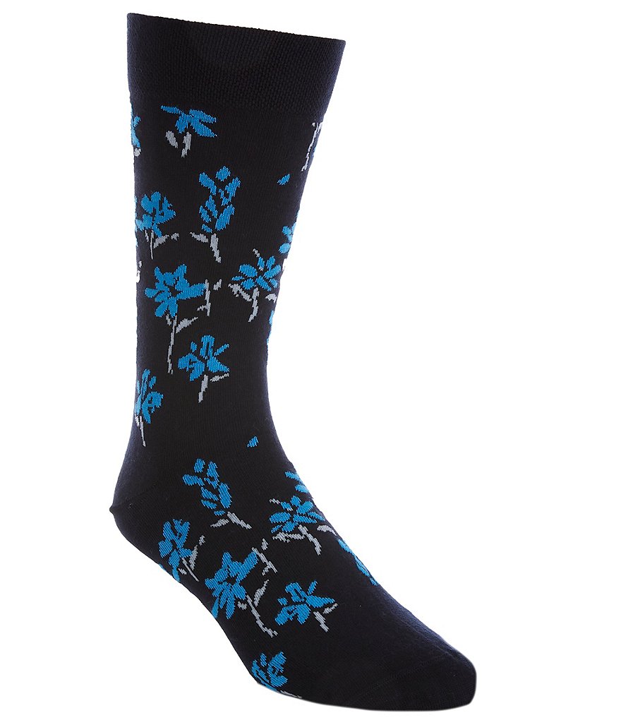 Классические носки до середины икры с цветочным узором Ted Baker London, синий