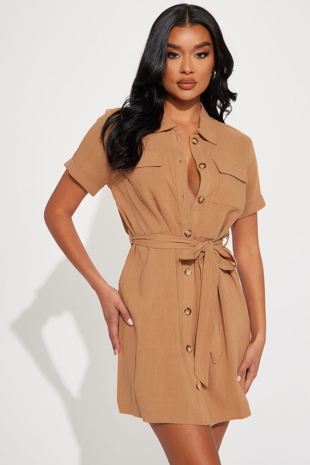

Платье Fashion Nova HF23A542, коричневый
