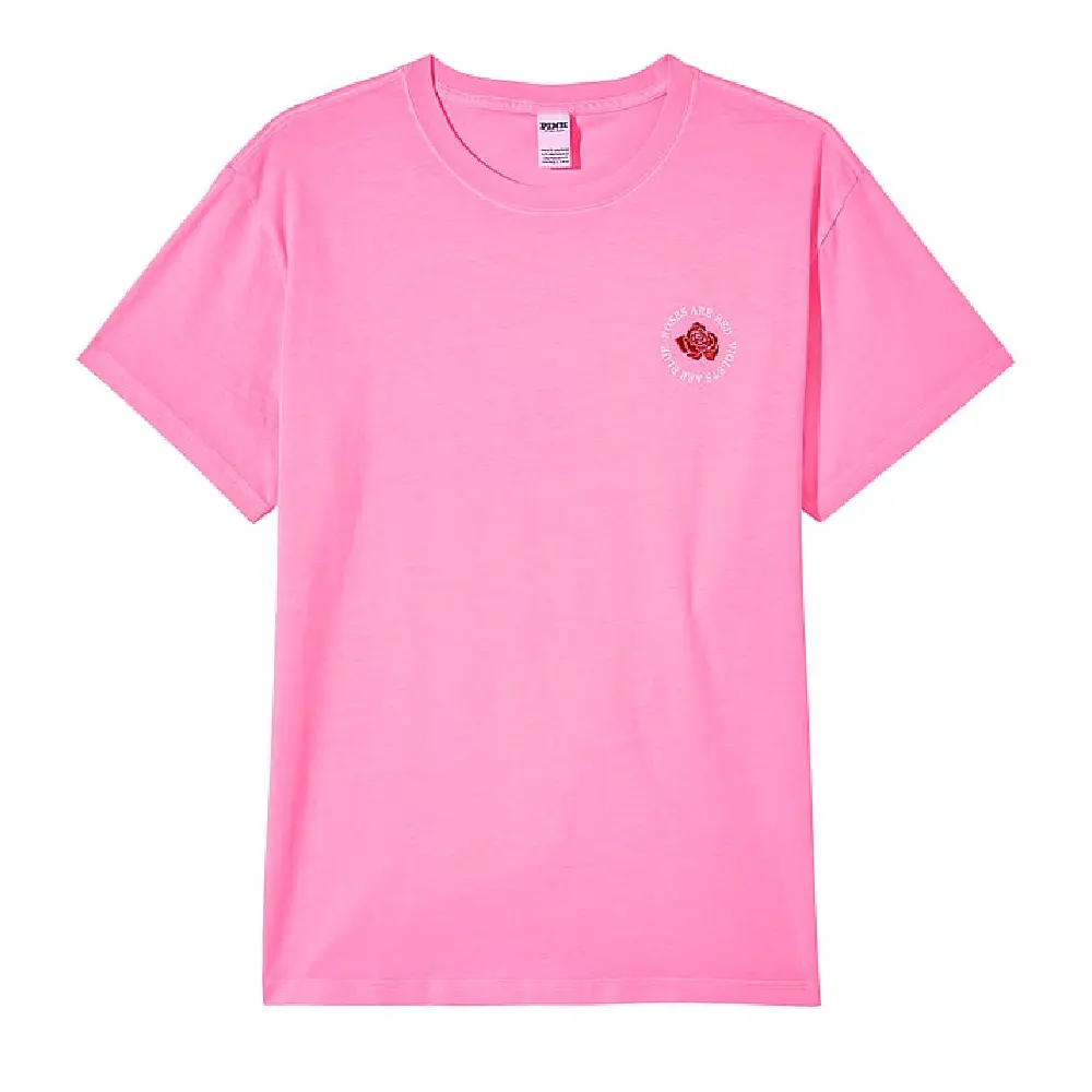 

Футболка Victoria's Secret Pink Oversized Short-sleeve Campus, розовый