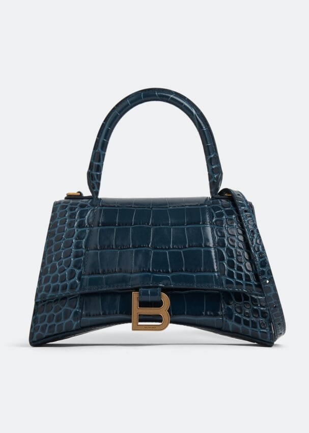 

Сумка BALENCIAGA Hourglass S top handle bag, синий