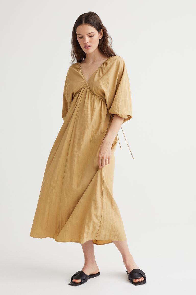 

Платье с открытой спиной H&M, бежевый