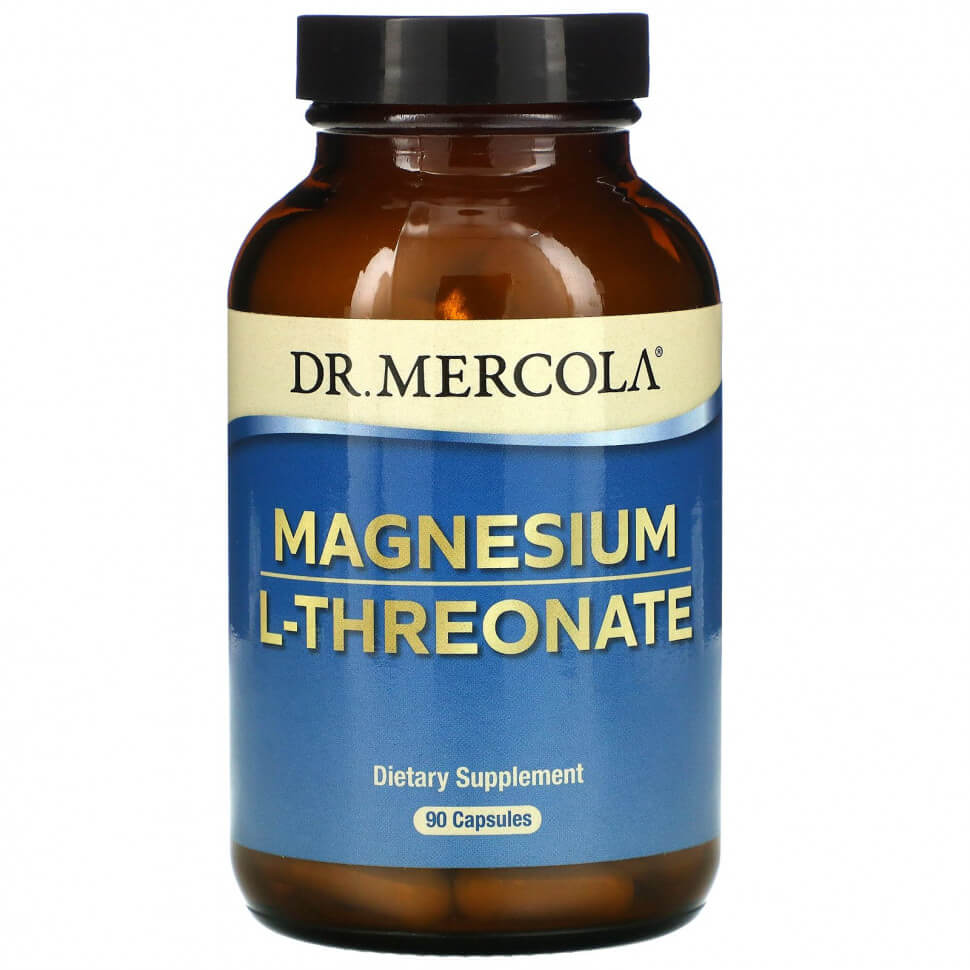 L-треонат магния Dr. Mercola Magnesium L-Threonate, 90 капсул kal магний l треонат для улучшения работы мозга 2000 мг 60 таблеток