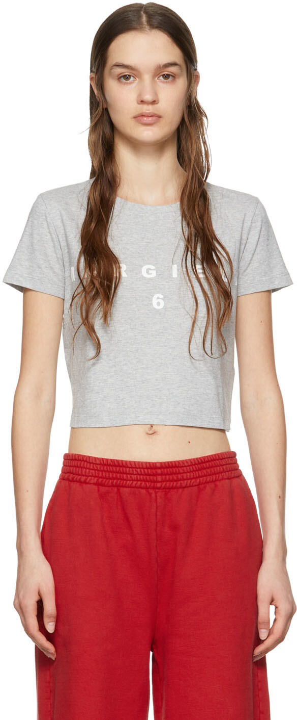 

Эксклюзивная серая футболка SSENSE MM6 Maison Margiela