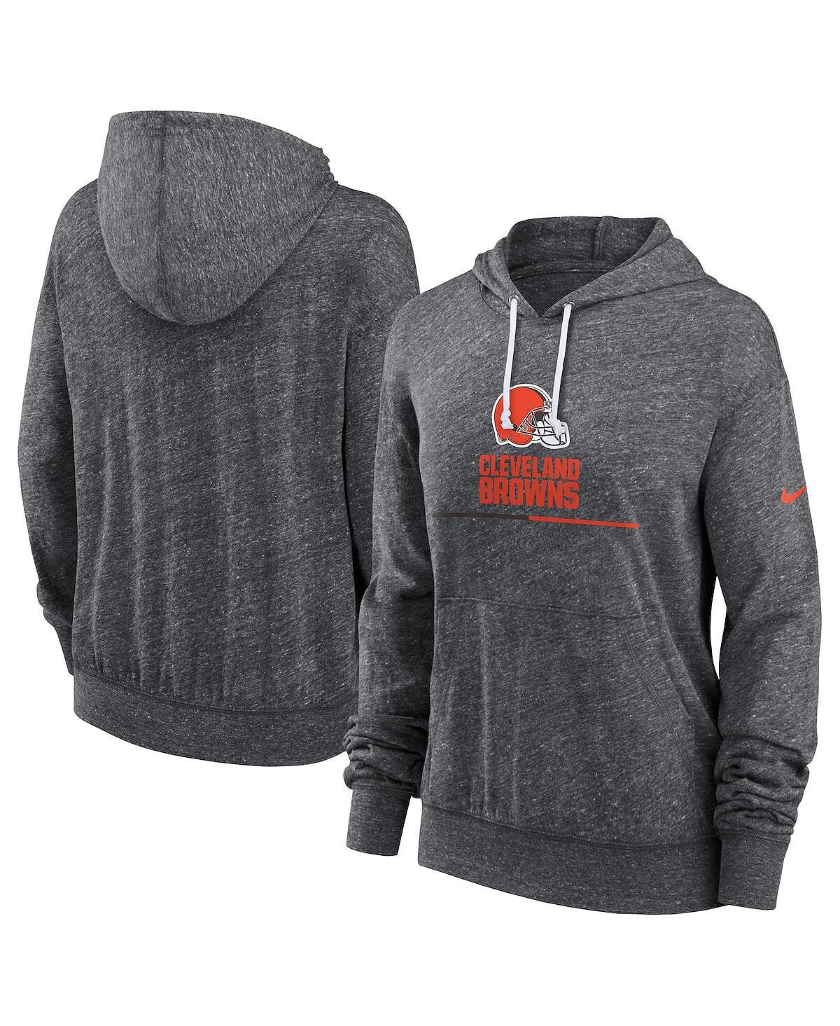 

Женская толстовка с капюшоном cleveland browns team spirit gym из меланжевого древесного угля с капюшоном в винтажном стиле Nike, мульти, Серый