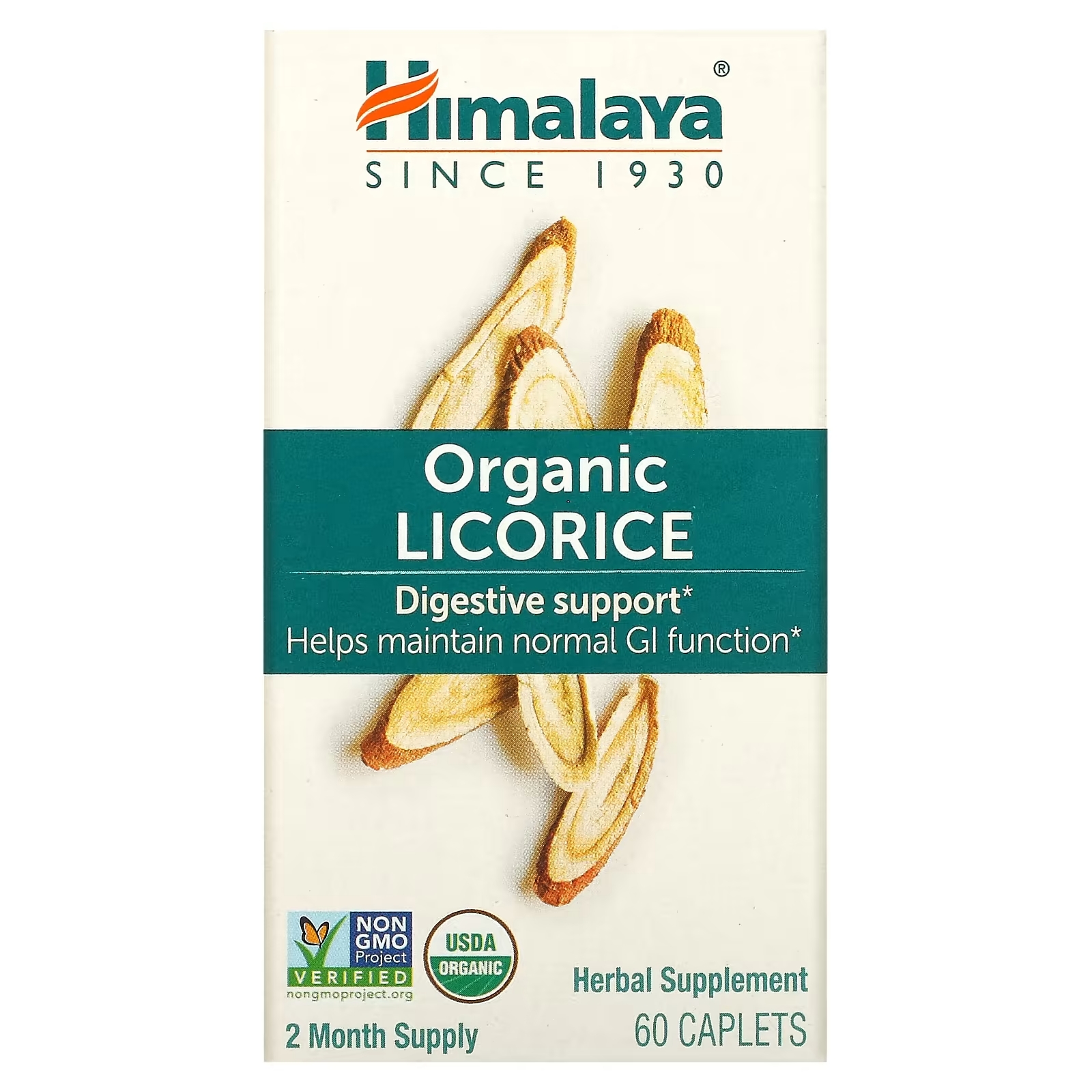 цена Органическая Поддержка Пищеварения Himalaya Licorice, 60 капсул