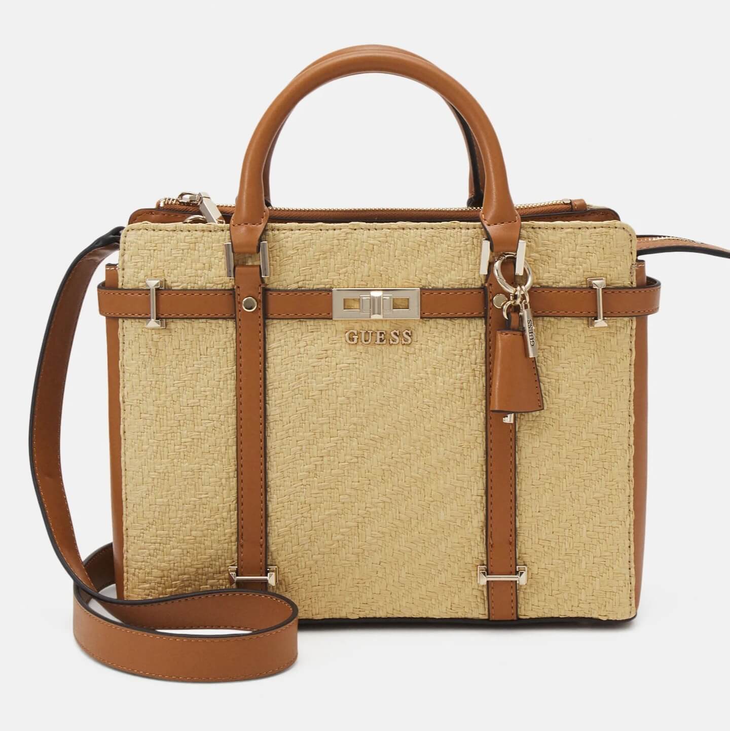 

Сумка Guess Emilee Luxury Satchel, бежевый/коричневый