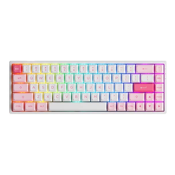 

Клавиатура беспроводная механическая Akko 3068B Jelly Purple Switch, розовый