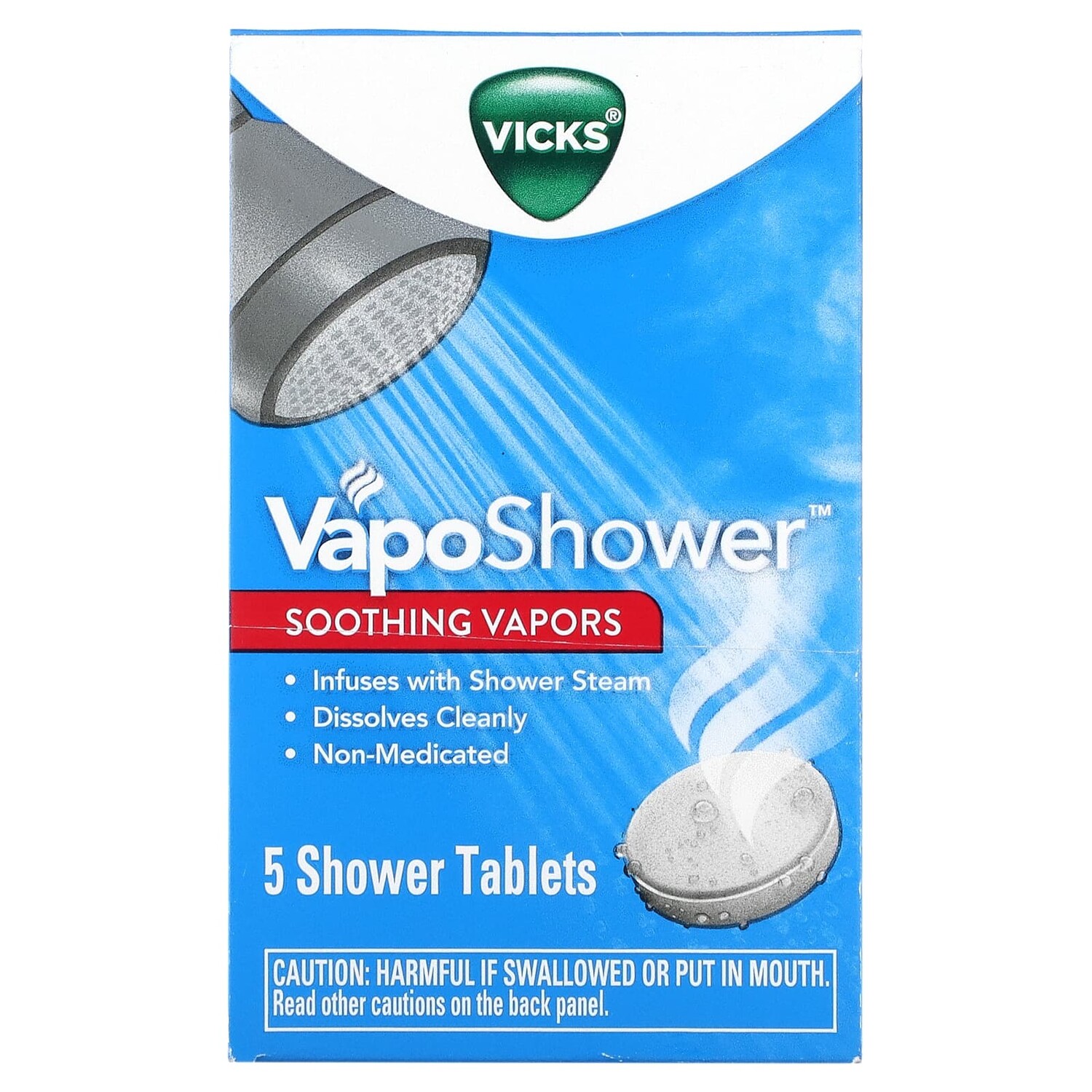 

VapoShower, успокаивающие пары 5 таблеток для душа Vicks