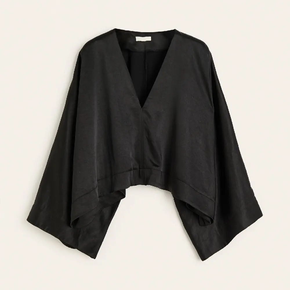 

Блуза H&M Short V-neck, черный