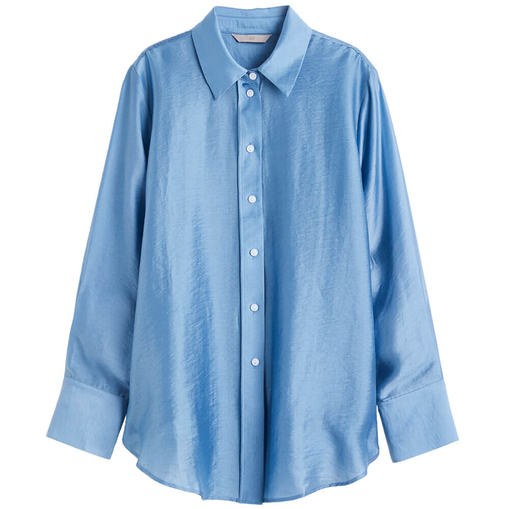 

Рубашка H&M Relaxed-fit, голубой