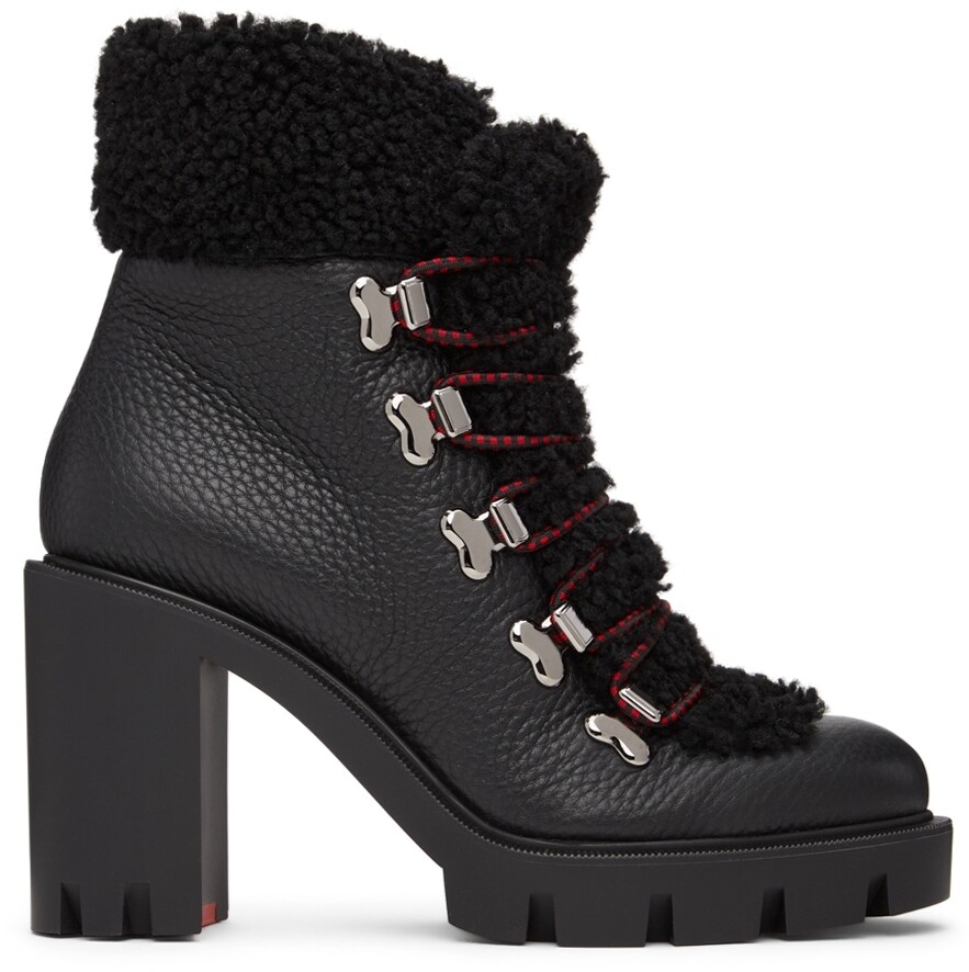 

Черные ботильоны Edelviser Christian Louboutin, Черный