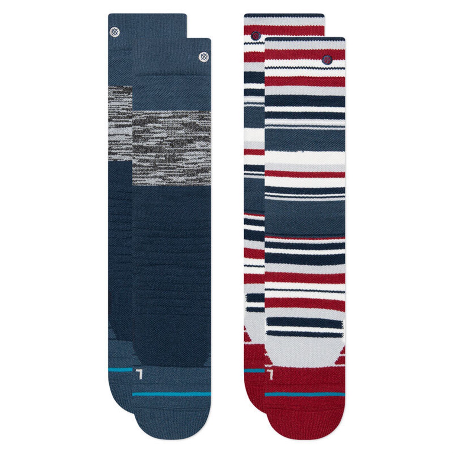 Носки Stance Block для снега детские комплект из 2 пар, синий носки artie комплект из 2 пар размер 13 14 красный синий