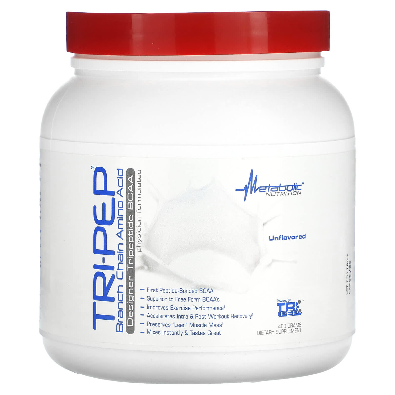 

Tri-Pep, аминокислота с разветвленной цепью, без добавок, 400 г, Metabolic Nutrition
