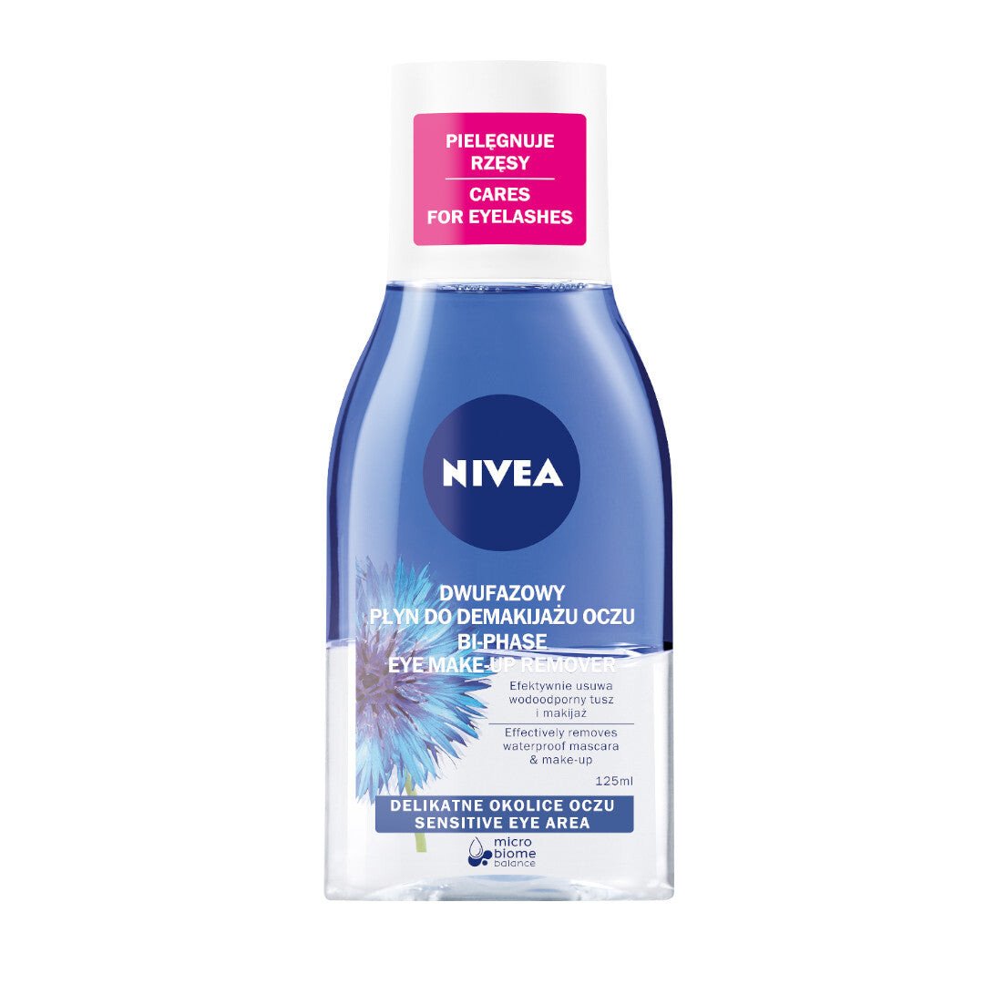 средство для снятия макияжа с глаз nivea двойной эффект экстракт василька 125 мл Nivea Двухфазное средство для снятия макияжа с глаз Экстракт василька 125мл