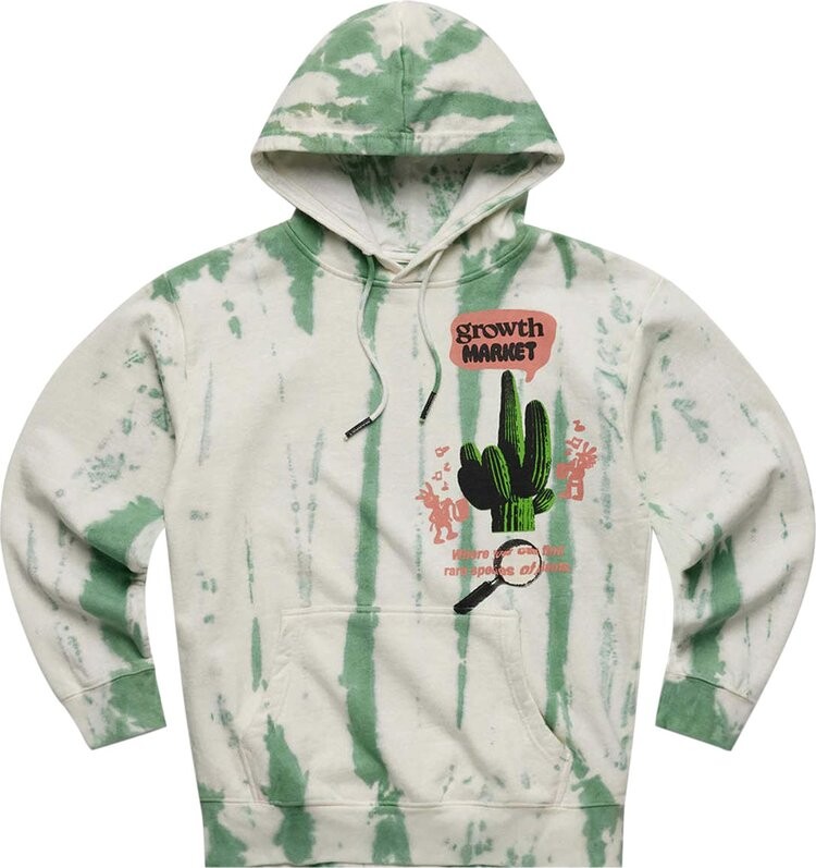 

Худи Market Growth Tie Dye Hoodie 'Green Stripe Tie Dye', разноцветный
