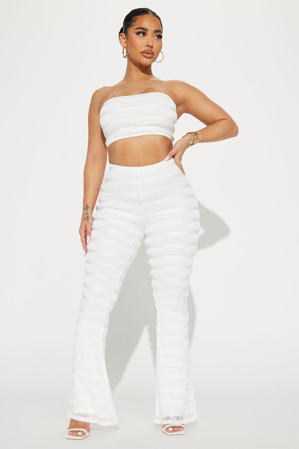 

Брюки Fashion Nova S1628FN, слоновая кость, Бежевый