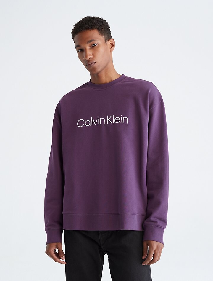 

Свитшот Calvin Klein Relaxed Fit Standard Logo Crewneck, фиолетовый