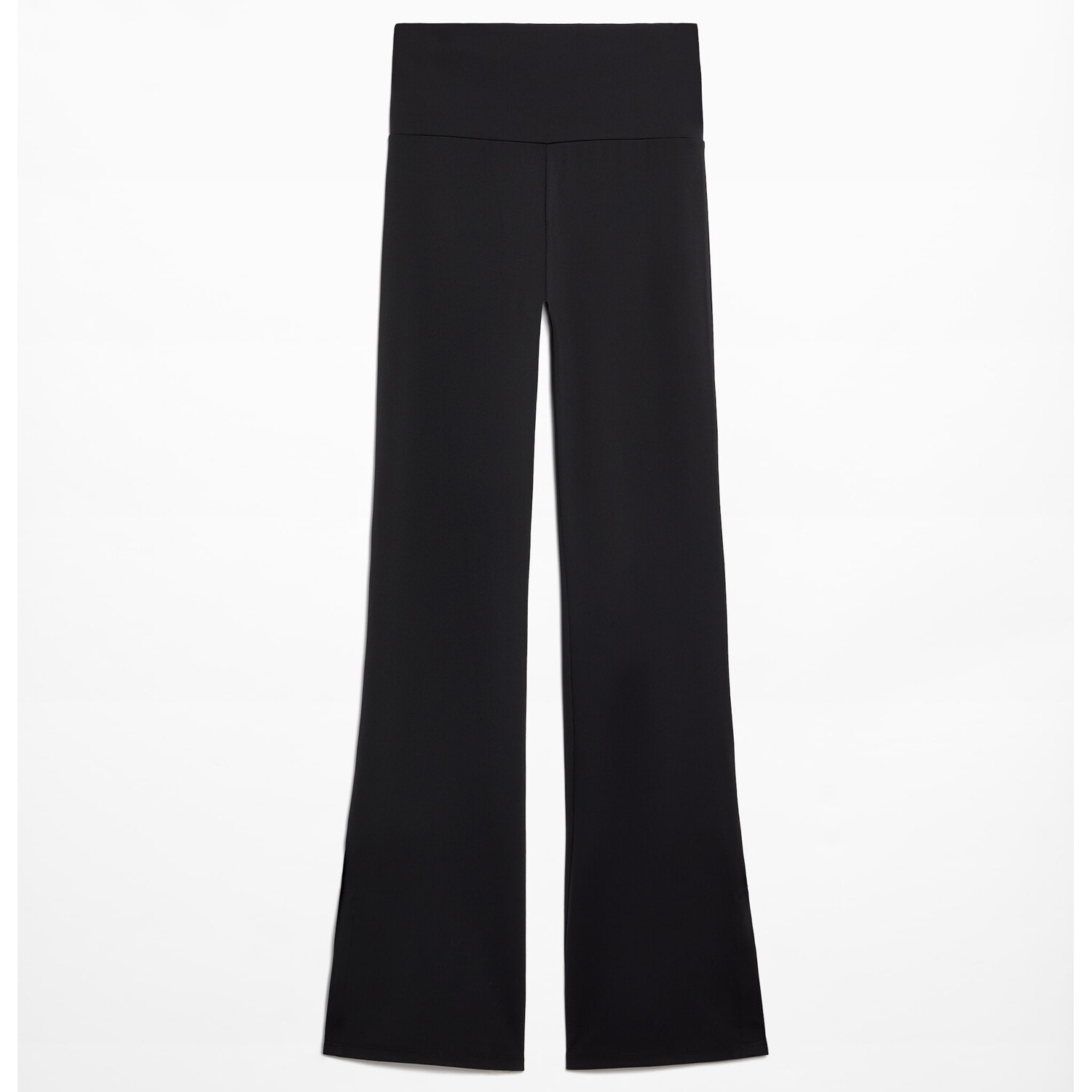 

Брюки Oysho Comfortlux Slit Flare, черный