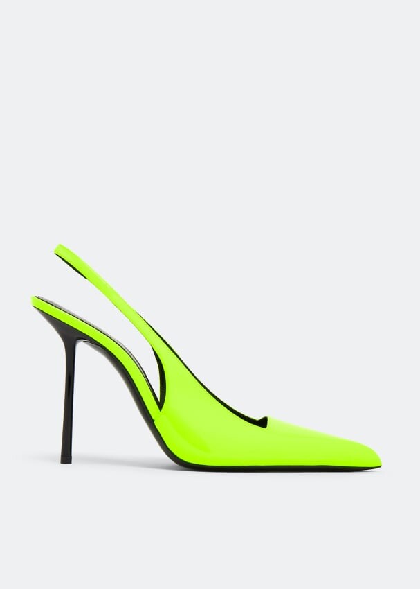 

Туфли SAINT LAURENT Kiss slingback pumps, зеленый