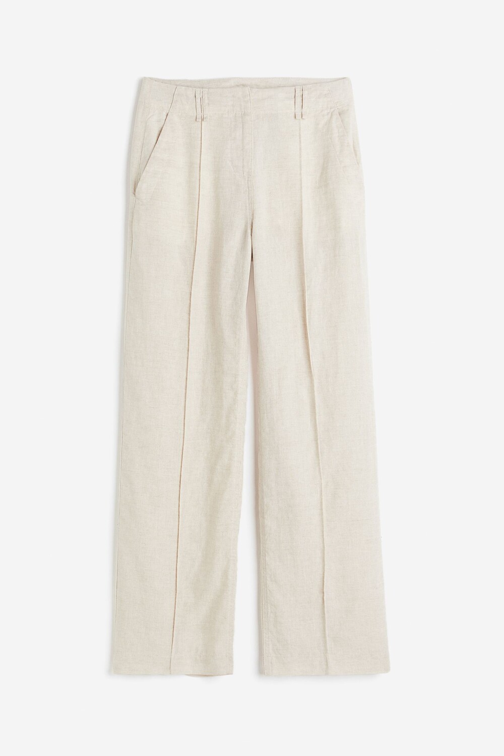 

Брюки H&M Linen Blend, светло-бежевый