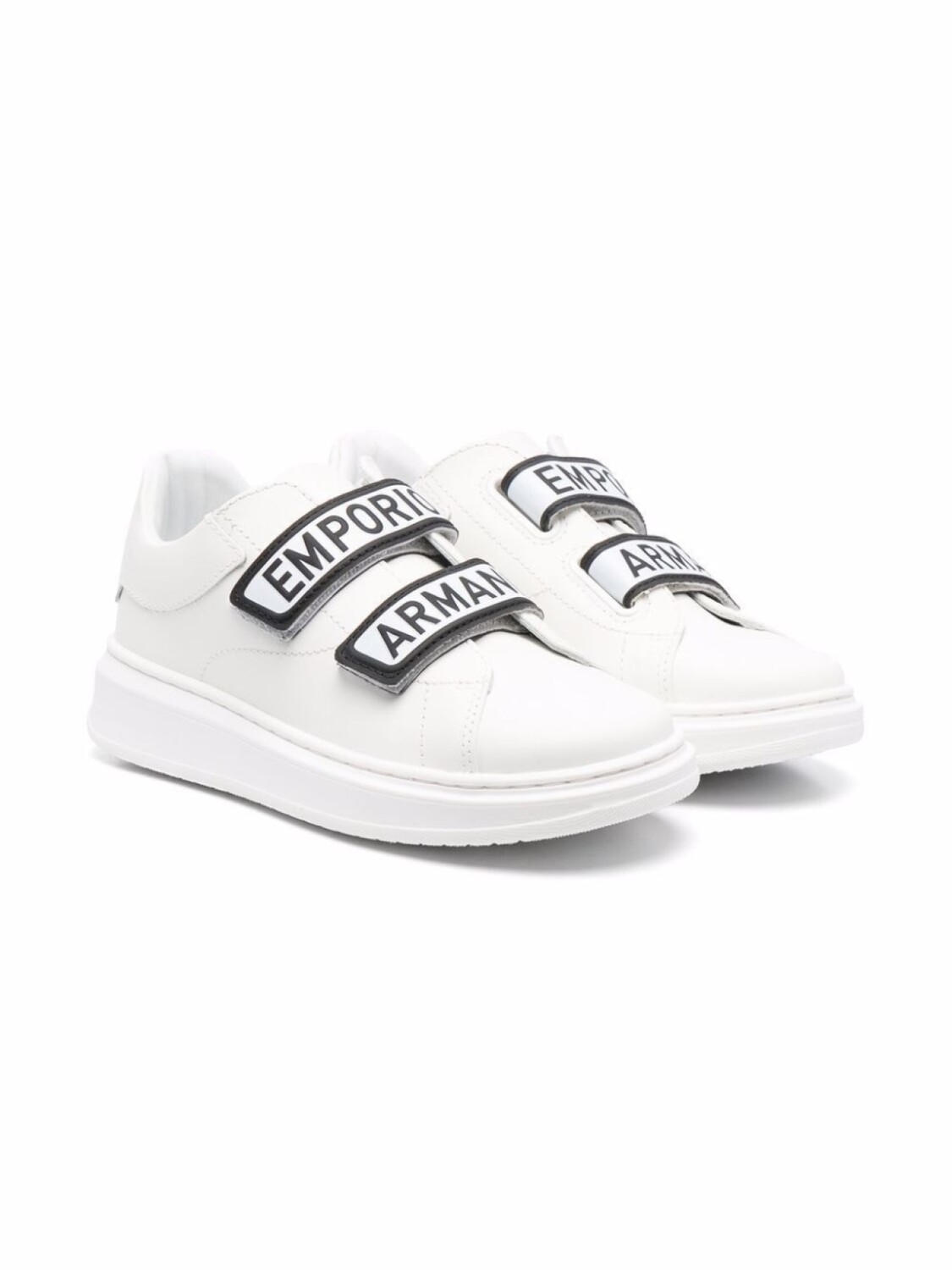 

Кроссовки на липучках с логотипом Emporio Armani Kids, белый