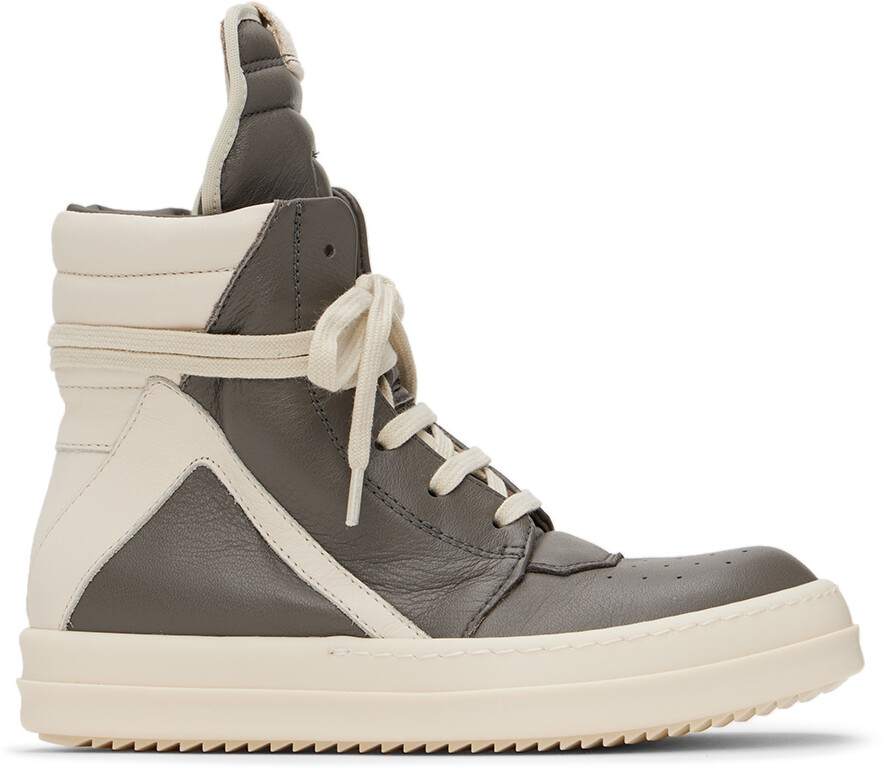 

Детские серые и кремовые кроссовки Geobasket Rick Owens