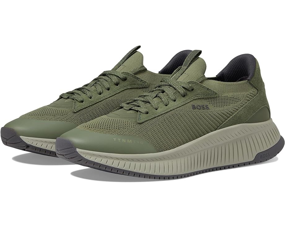 

Кроссовки BOSS Modern Knit Structure Running Sneakers, зеленый
