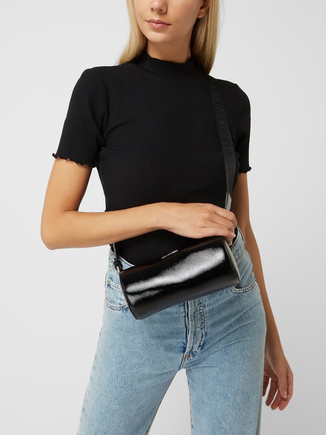 Сумка через плечо в лакированном виде Calvin Klein, черный calvin klein performance сумка на плечо