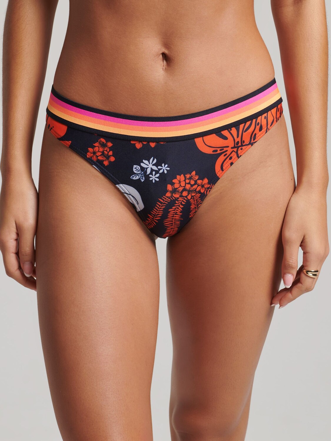 

Трусики бикини с логотипом Superdry Vintage, темно-синий Hibiscus Pop