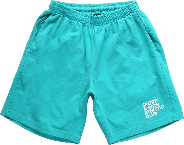 

Шорты Sporty & Rich Exercise Often Shorts 'Turquoise/White', бирюзовый