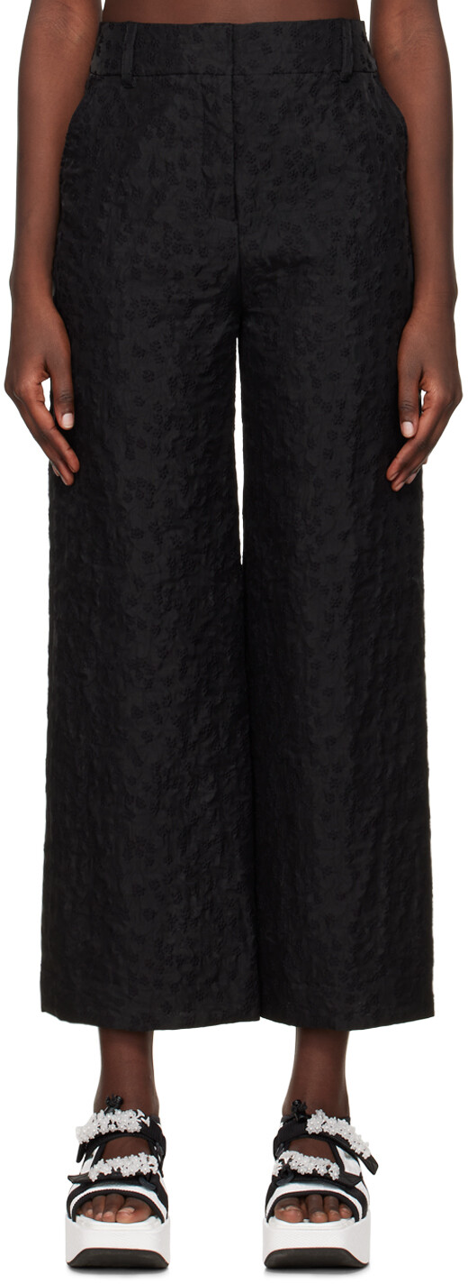

Эксклюзивные черные брюки SSENSE Jaylee Cecilie Bahnsen, Черный
