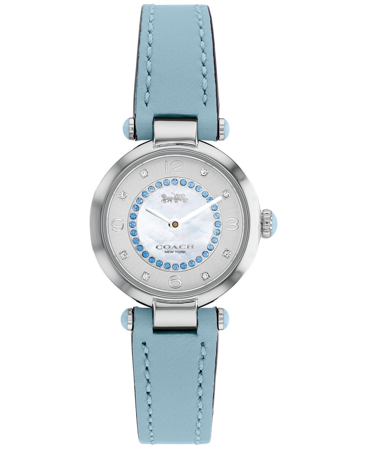 

Женские часы cary aqua с кожаным ремешком 26 мм COACH, синий