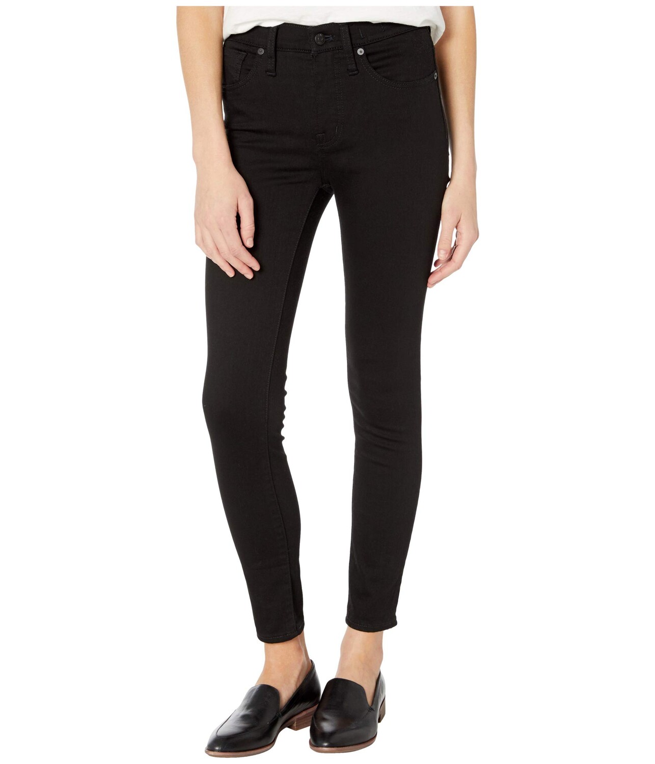 

Джинсы Madewell, 9" Mid-Rise Skinny in Black Frost