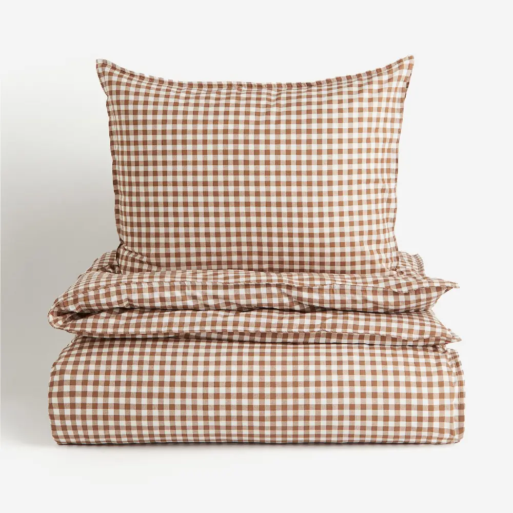 

Комплект односпального постельного белья H&M Home Patterned, коричневый