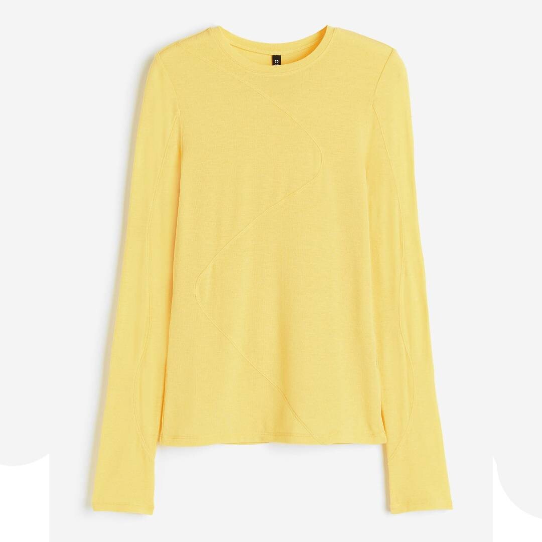 

Топ трикотажный H&M Seam-detail, желтый