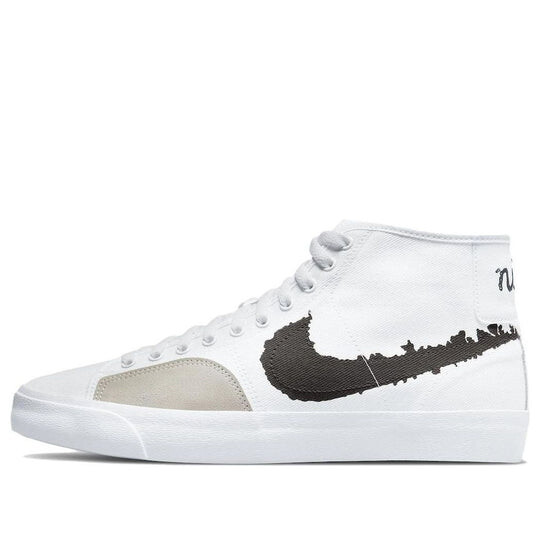 

Кроссовки Nike Blazer Court Mid Premium SB 'White Black' DM8553-100, белый