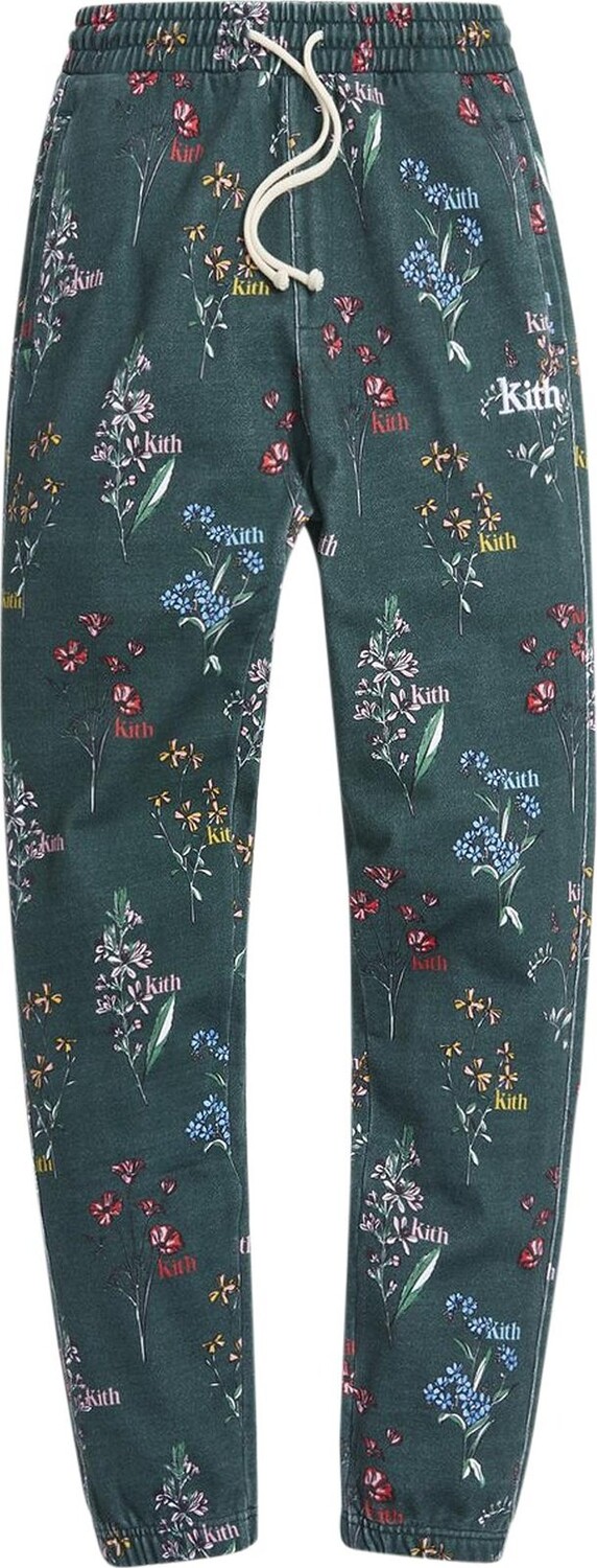 

Спортивные брюки Kith Botanical Floral Williams I Sweatpant 'Stadium', зеленый