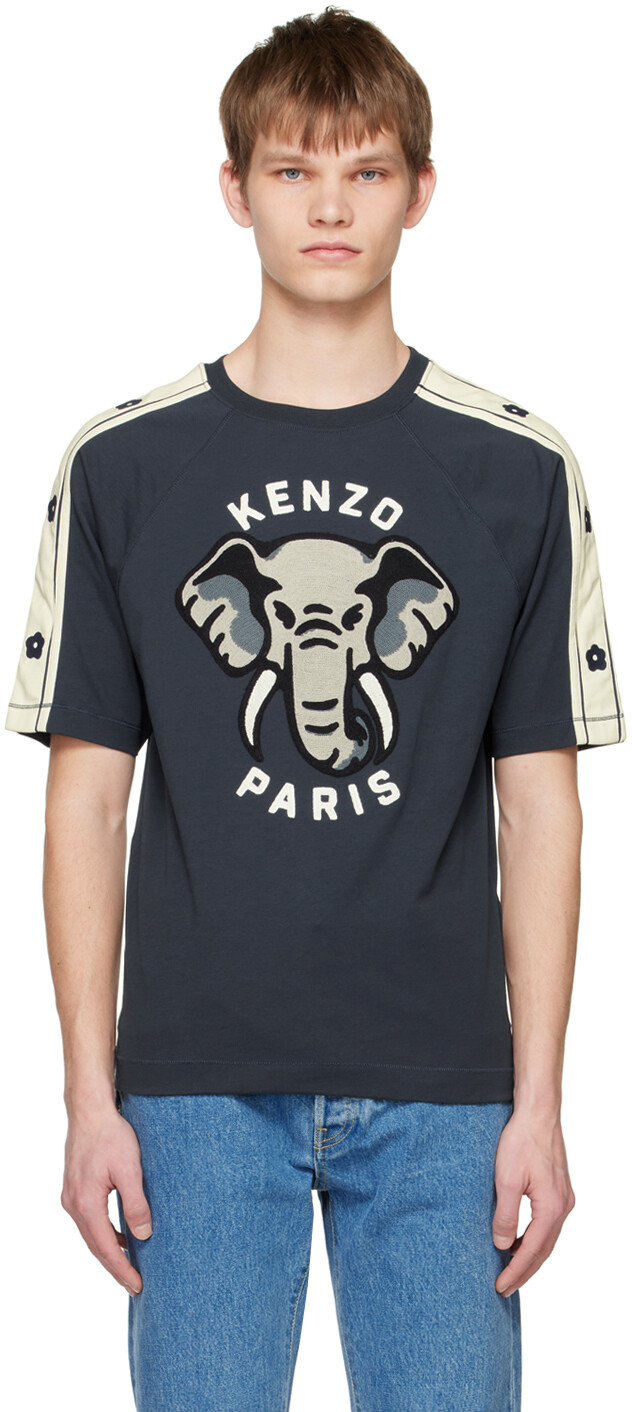 

Темно-синяя футболка Kenzo Paris 'Kenzo Elephant'