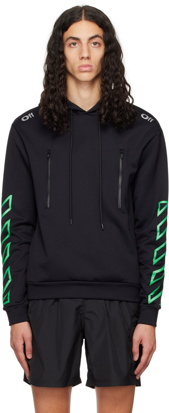 

Худи с карманом Diag Outl черного цвета Off-White, Черный