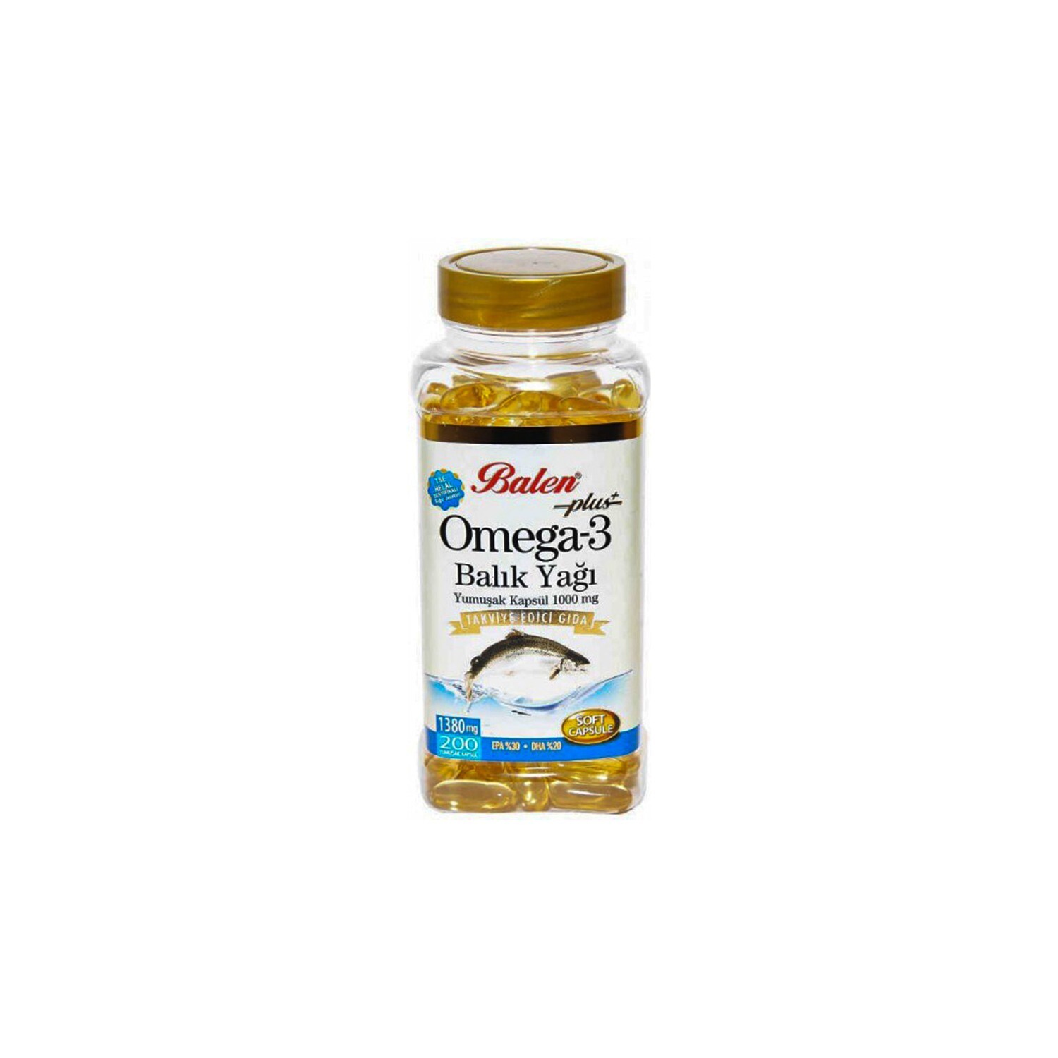 

Рыбий жир Balen Omega 3, 200 капсул, 1380 мг, 3 штуки