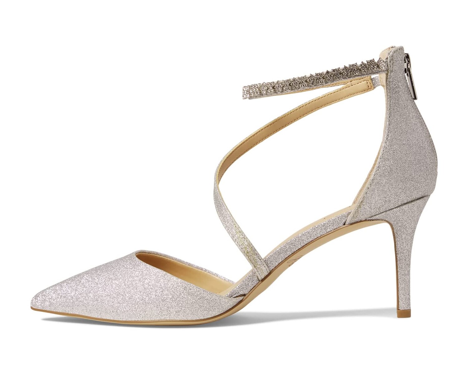 

Туфли на каблуках Alaia Jewel Badgley Mischka, серебро