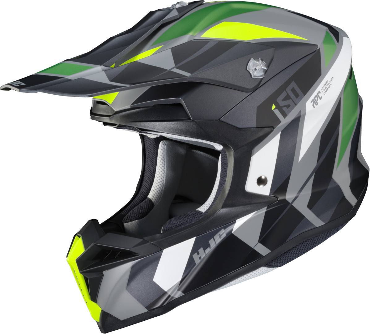 Шлем HJC i50 Vanish для мотокросса, черный/серый/зеленый шлем hjc i50 tona для мотокросса черный красный
