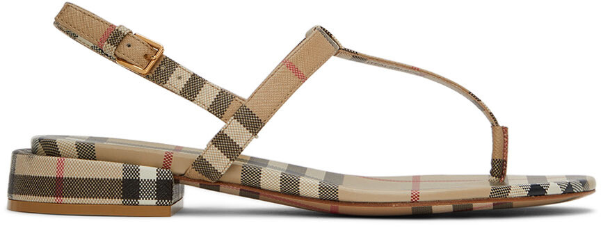 

Бежевые сандалии в клетку Emily Burberry